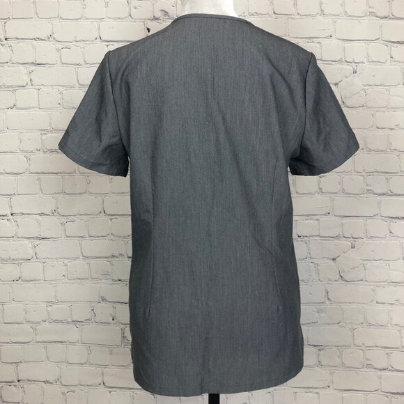 Figs Womens Casma Three-Pocket Scrub Top Size S Heather Gray - Picture 3 of 7